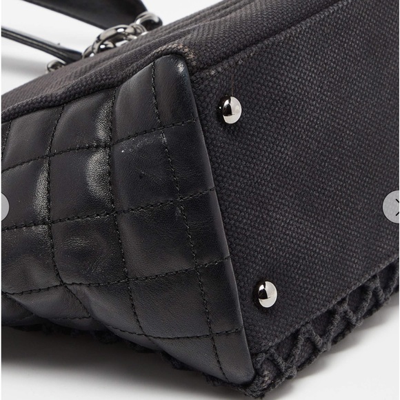 Chanel Choco Bar Leather and Canvas Mesh Bag - Picture 5 of 16